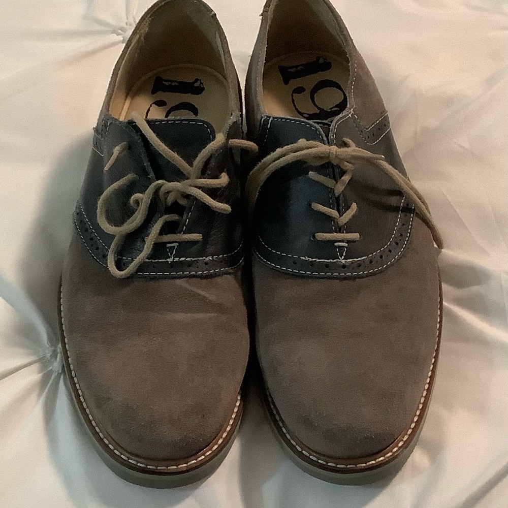 Men’s 1901 Nordstrom Shoes Stradle Up Suede Oxford Taupe/Coal M23109 Size 9.5